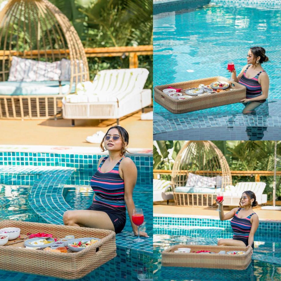 Swag Life! Manisha Rani turns pool baby in Goa, enjoys floating breakfast platter 871905