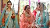 Tanisha Mehta dons a gorgeous bridal light blue and golden lehenga for the wedding sequence in Ikk Kudi Punjab Di! 875921
