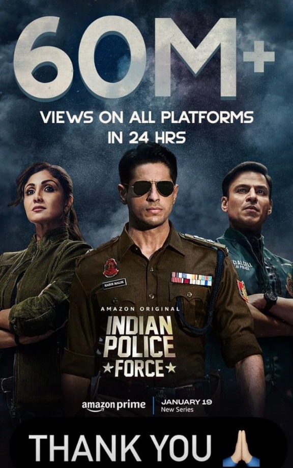 Teaser Rohit Shetty’s Indian Police Force starring Sidharth Malhotra, Shilpa Shetty and Vivek Oberoi has created a massive stir garnering 60Million views in 24 hours! 874153