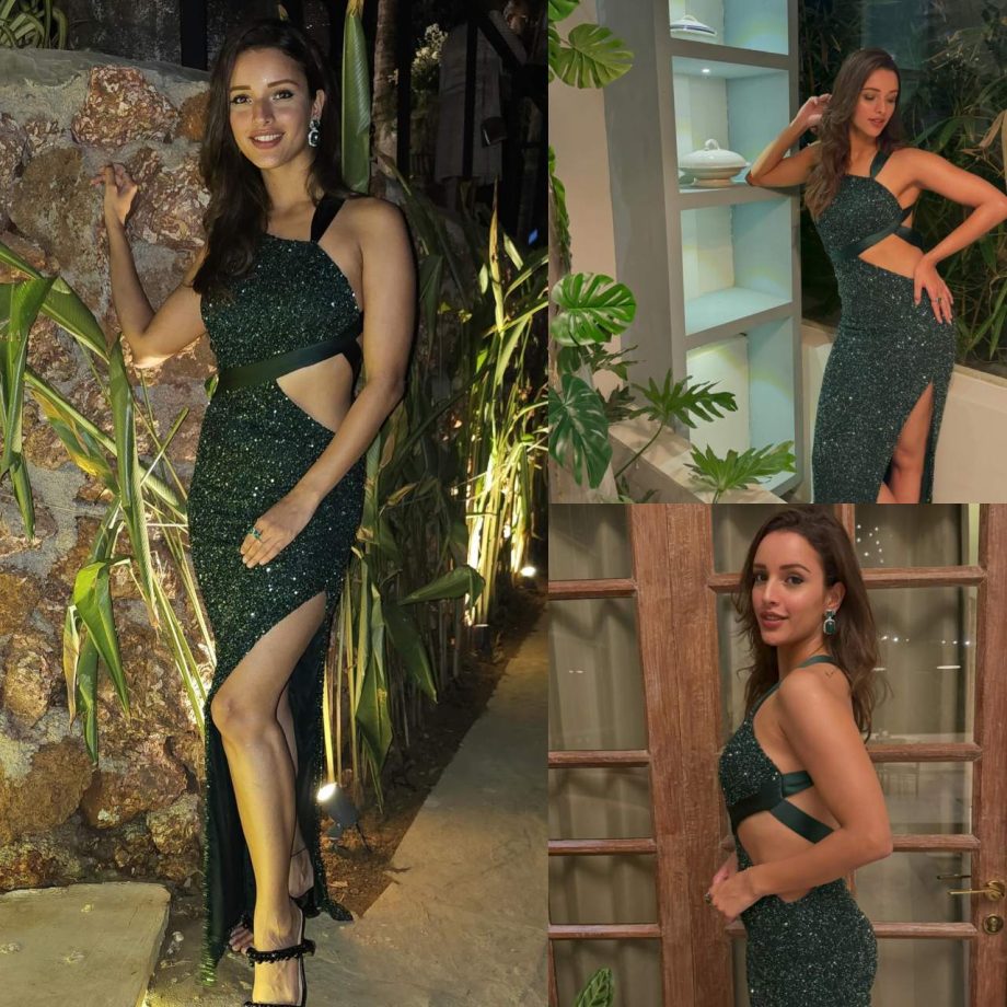 Tripti Dimri is Christmas ready in midnight green sequin silk gown 874126
