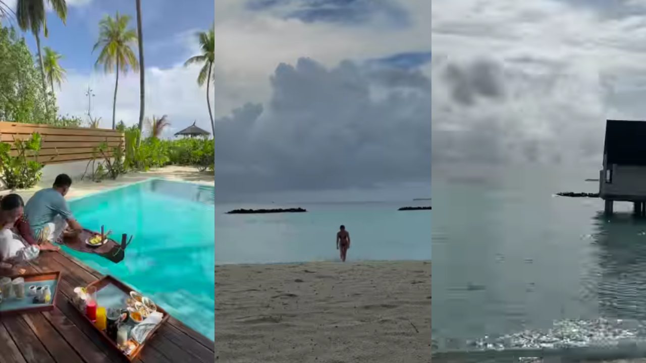 Watch: Shanaya Kapoor sets Maldives on fire with her bold look in black bikini