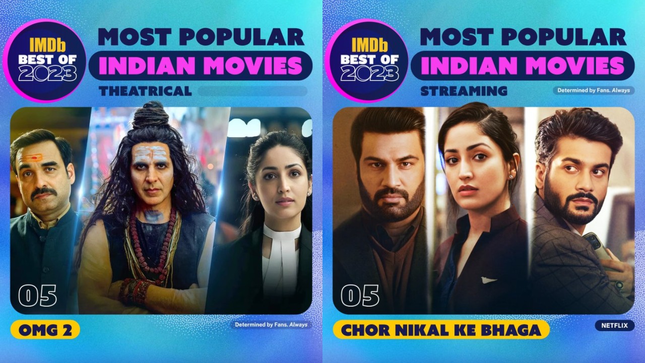 Yami Gautam Triumphs on IMDb’s ‘Most Popular Indian Movies Theatrical and OTT’’ and List with ‘Chor Nikal Ke Bhaga’ and ‘OMG 2’ making to the top!