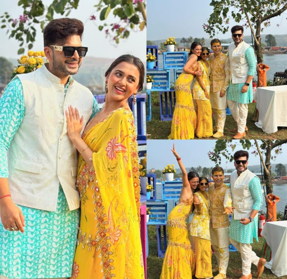 All Smiles! Karan Kundrra and Tejasswi Prakash attend friend’s Haldi ceremony 876787