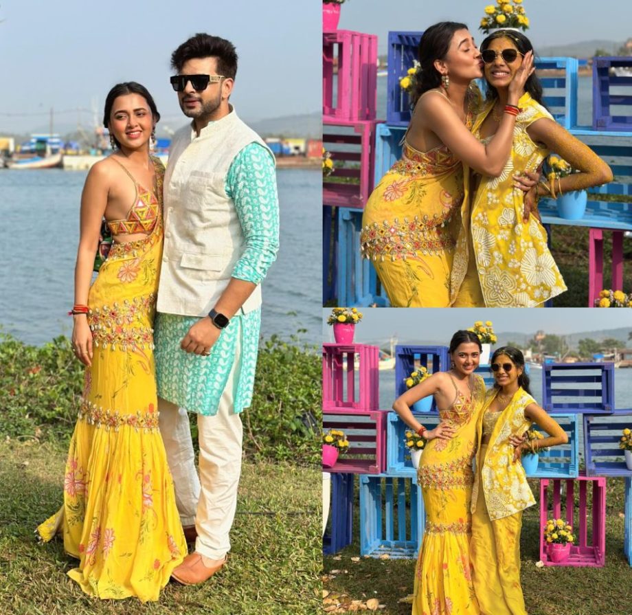 All Smiles! Karan Kundrra and Tejasswi Prakash attend friend’s Haldi ceremony 876786