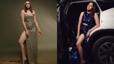Amruta Khanvilkar Raises Sensuousness In Thigh-high Slit Dresses, Take Cues