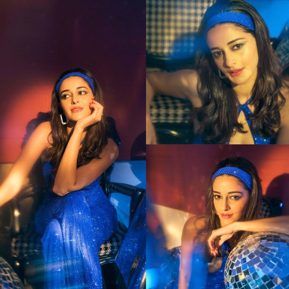 Ananya Panday rocks it the retro way in blue sequinned jumpsuit 878203
