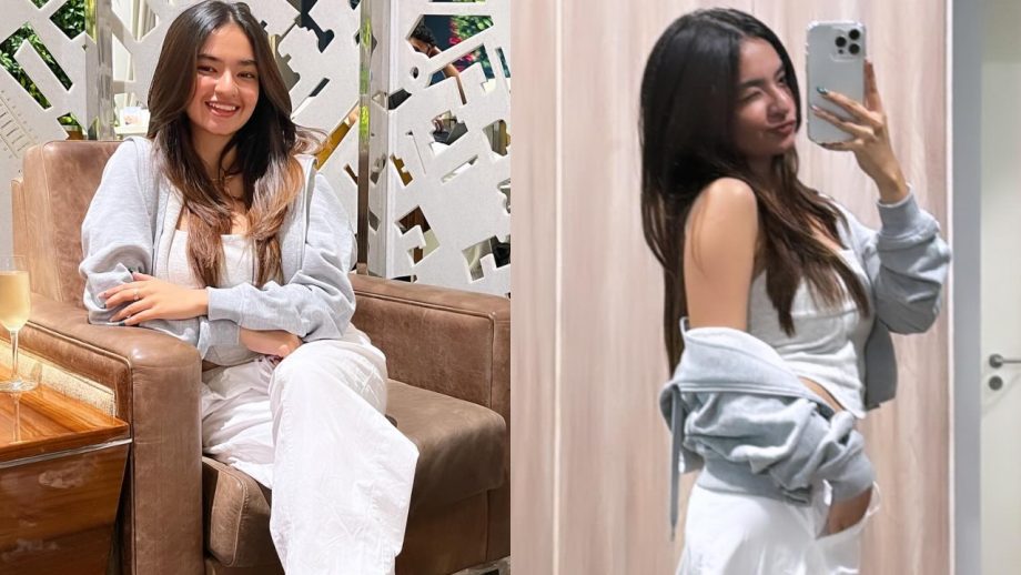 Anushka Sen nails the casual comfy style in grey tracksuit [Photos] 878368