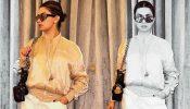Avneet Kaur slays street style in golden shiny jacket and white trouser