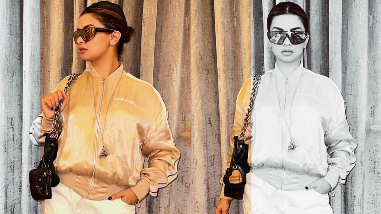 Avneet Kaur slays street style in golden shiny jacket and white trouser