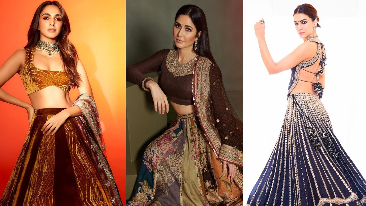 Be Patakha This Wedding Season Like Katrina Kaif, Kiara Advani & Kriti Sanon In Designer Lehengas