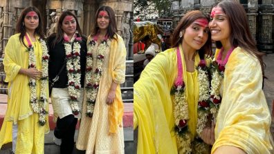 Bhumi Pednekar visits Kamakhya temple with sister Samiksha [Photos]