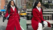 Boots, gloves and red trench coat: Decoding Surbhi Jyoti’s NYC winter street style