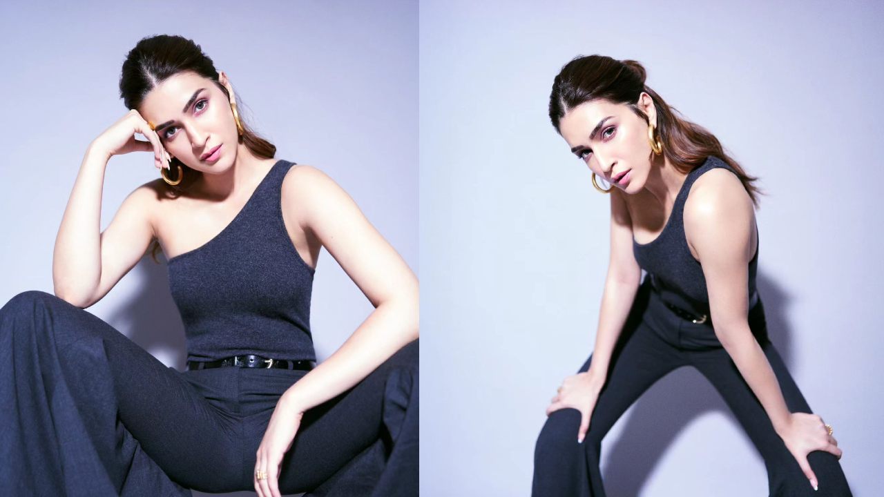 Boss It Up Like Kriti Sanon In One-shoulder Top & Flared Pants 880434