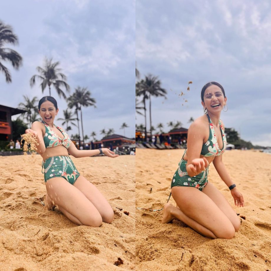 Candid Queen! Rakul Preet Singh turns muse in multicoloured bikini set 876810