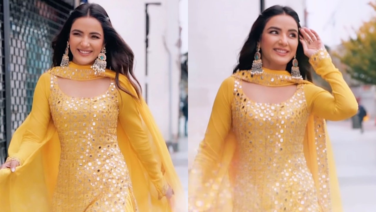 Chann: Jasmine Bhasin turns all dreamy in yellow mirror embellished suit, watch