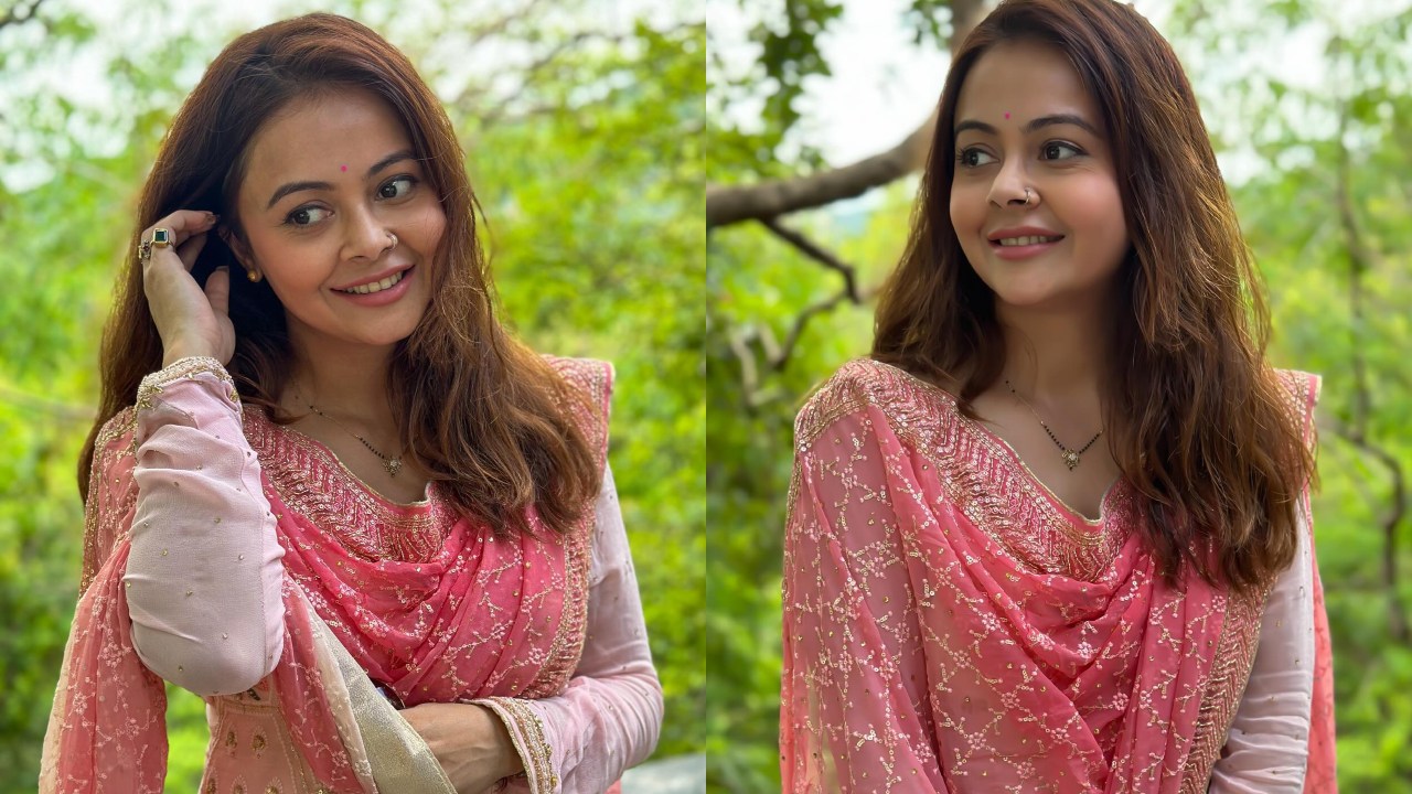 Devoleena Bhattacharjee is glam personified in baby pink salwar suit [Photos] 877188