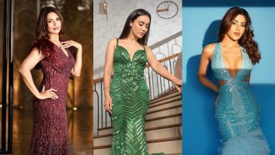 Divyanka Tripathi, Surbhi Jyoti and Nikki Tamboli dazzle in sequinned gowns, check out
