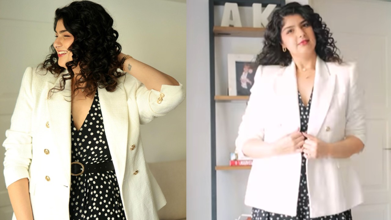 Gorgeous: Anshula Kapoor turns edgy in polka dot black dress, check out