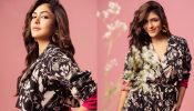 Gorgeous: Mrunal Thakur stuns in black floral shirt dress