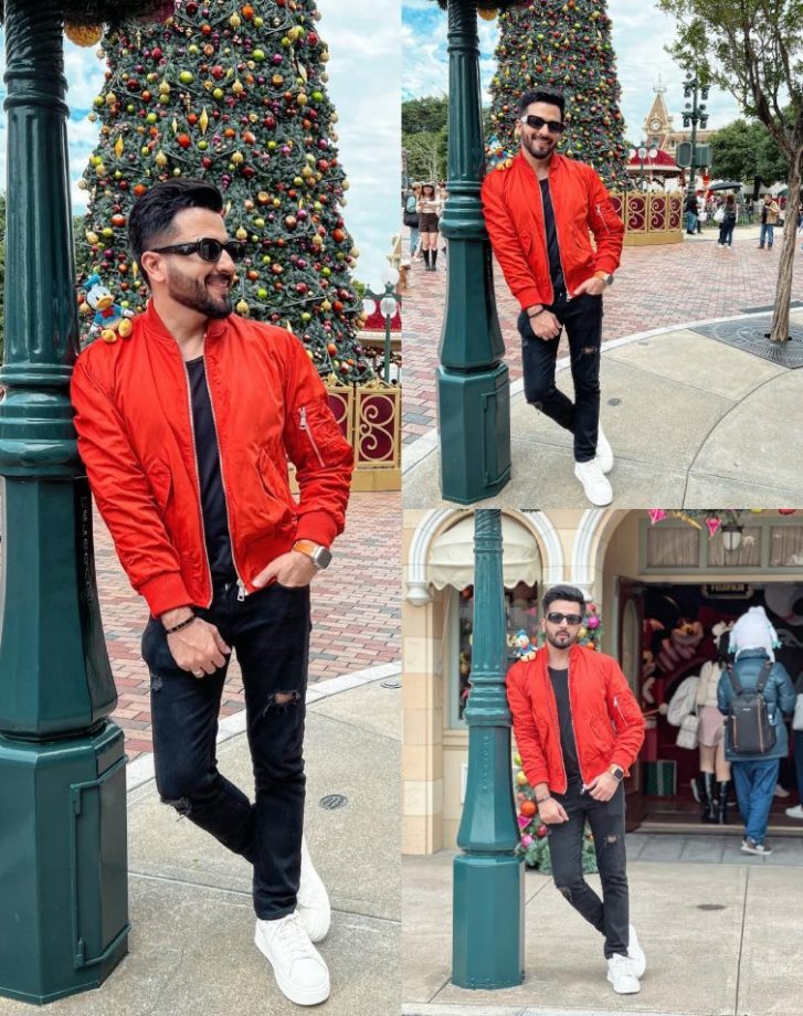 Hong Kong Diaries: Dheeraj Dhoopar Makes Bold Fashion Statement In An Orange Jacket 876463