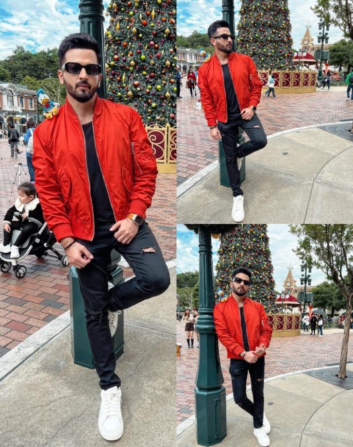 Hong Kong Diaries: Dheeraj Dhoopar Makes Bold Fashion Statement In An Orange Jacket 876464
