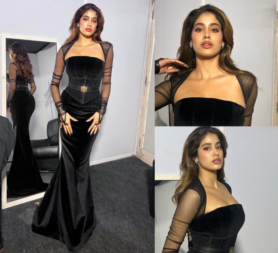 Janhvi Kapoor Flaunts Curves In Black Velvet Mermaid Gown, Sneak Peek 880429