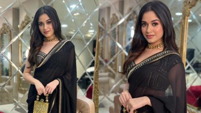 Jannat Zubair Is A Bombshell In Black Saree, Take A Look