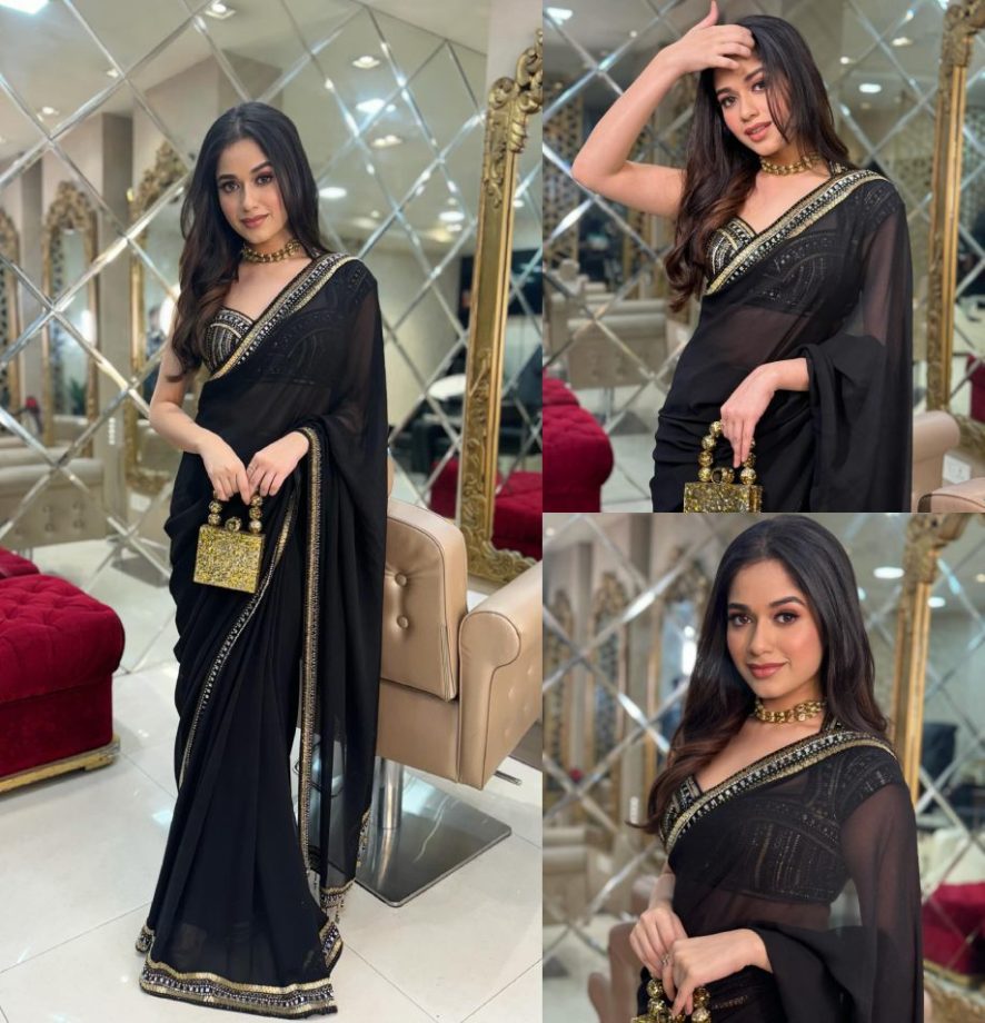 Jannat Zubair Is A Bombshell In Black Saree, Take A Look 879009