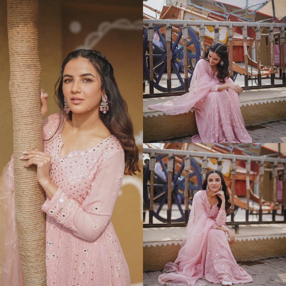 Jasmin Bhasin Looks Pretty In Baby Pink Anarkali, Here's How She Styles 880732