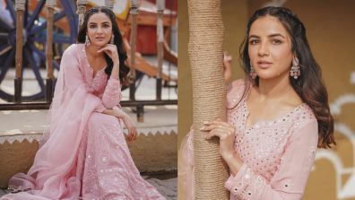 Jasmin Bhasin Looks Pretty In Baby Pink Anarkali, Here’s How She Styles