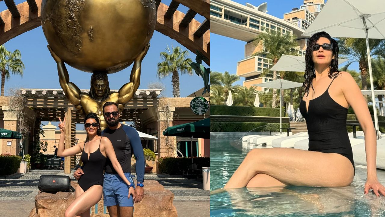 Karishma Tanna Stuns in Black Bodysuit During Glamorous Dubai Getaway