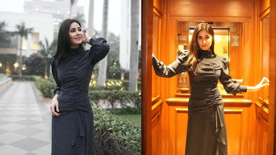 Katrina Kaif makes a case for polka dot in black dress, check out photos below 877462