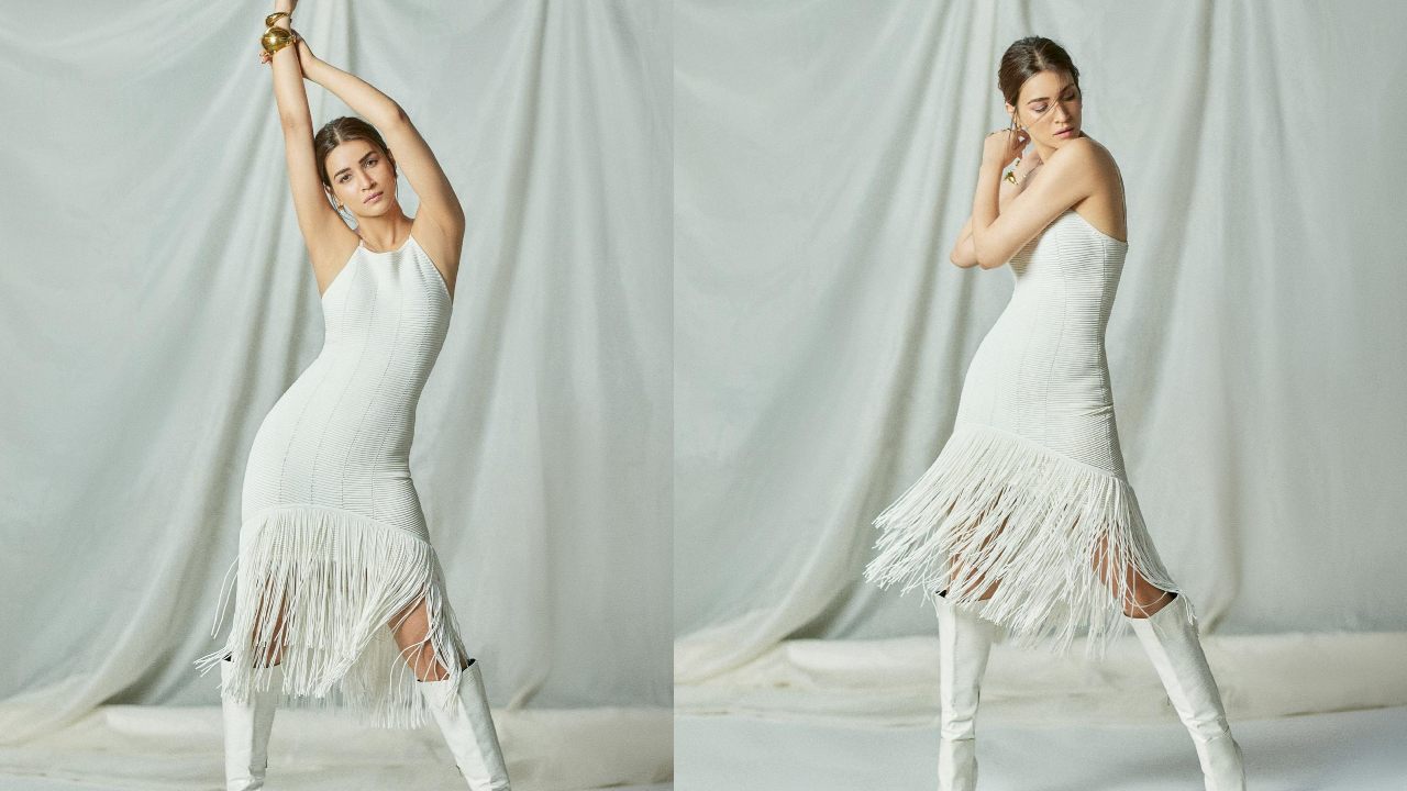 Kriti Sanon channels her inner white swan in white frill bodycon dress