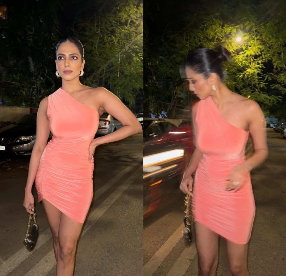 Malavika Mohanan stuns in one shoulder pink bodycon dress 879790