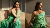 Manushi Chhillar shines in sea green silk saree, take goals