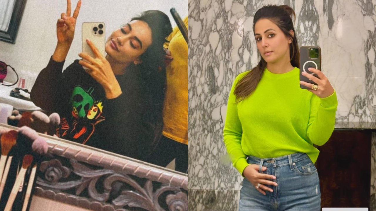 Mirror Selfie Queens: Surbhi Jyoti and Hina Khan doll up in casuals