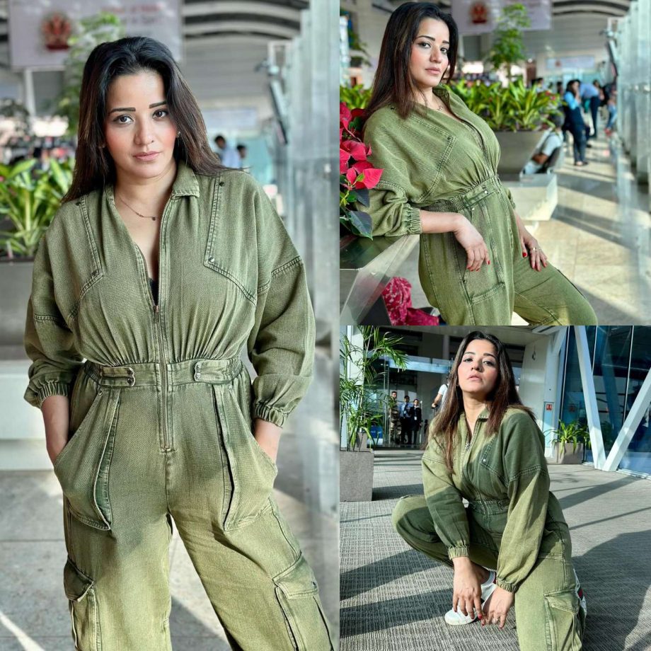 Monalisa Recreates 'Fighter' Vibes In Green Denim Jumpsuit, See How 880249