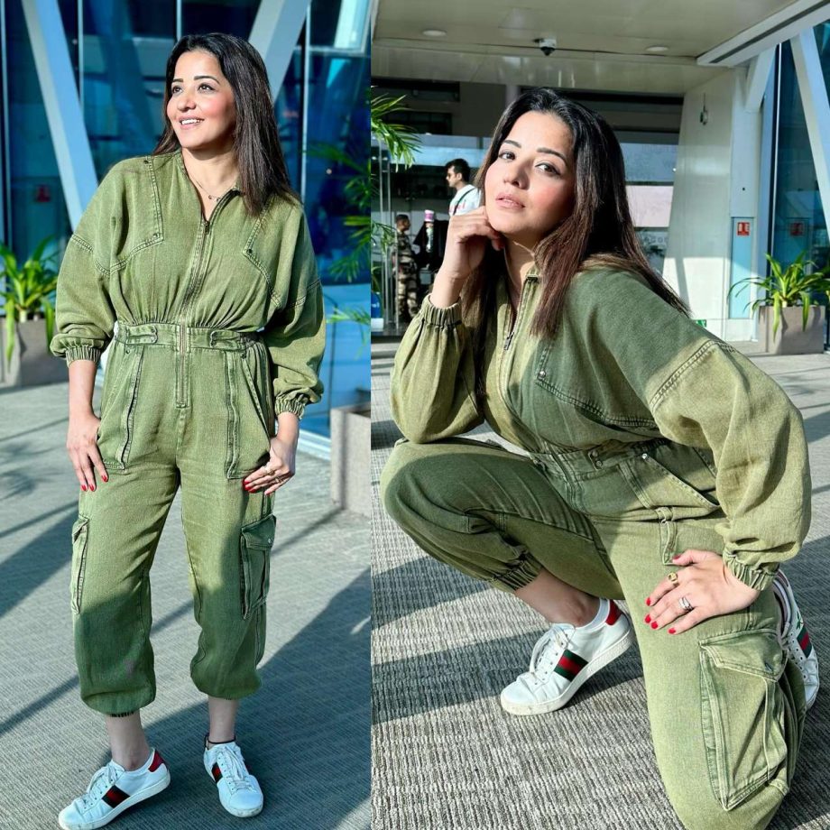 Monalisa Recreates 'Fighter' Vibes In Green Denim Jumpsuit, See How 880248