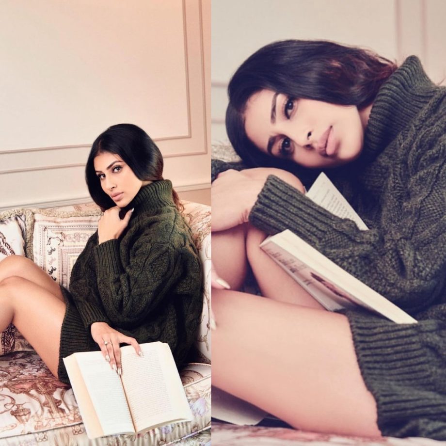Mouni Roy turns cosy in olive green oversized sweater, see photos 879807