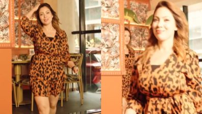 Munmun Dutta turns up glam dial in ruffle leopard print dress