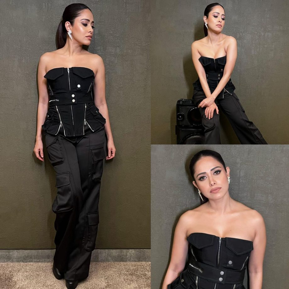 Nushrratt Bharuccha keeps it bossy in black denim co ord set, see photos 879852