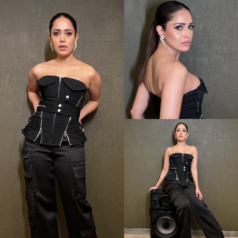 Nushrratt Bharuccha keeps it bossy in black denim co ord set, see photos 879853