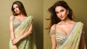 Palak Tiwari turns royal in embellished green saree, see photos