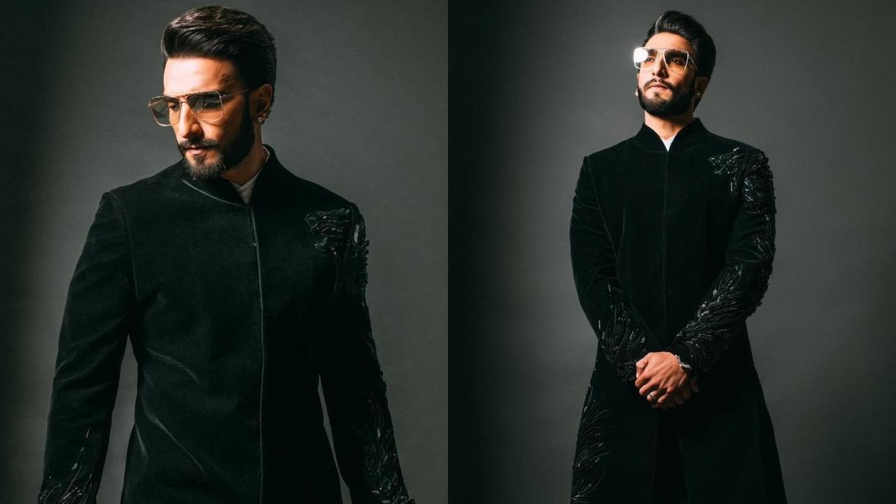 Ranveer Singh is dreamboat personified in sequin motif black Bandhgala 877586