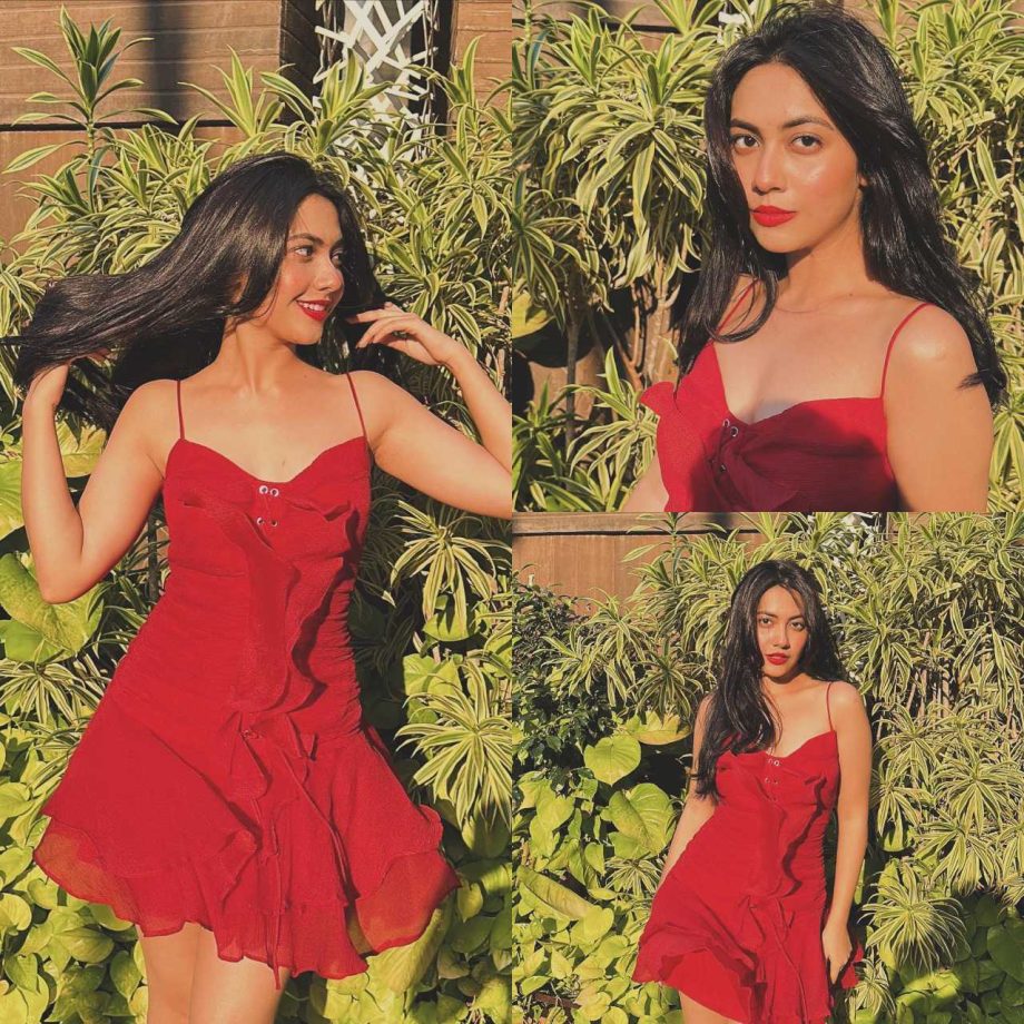 Reem Shaikh Look Red Hot In Ruffle Mini Dress With Red Lips, See Photos 876526