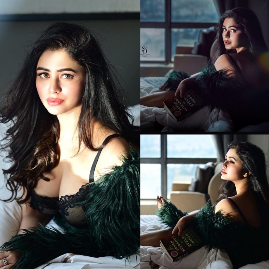 Ritabhari Chakraborty's Photos In Bold And Black Bralette With Fur Scarf Are No Miss 879388