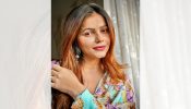 Rubina Dilaik Radiates Sunshine in Blue Floral Adorn