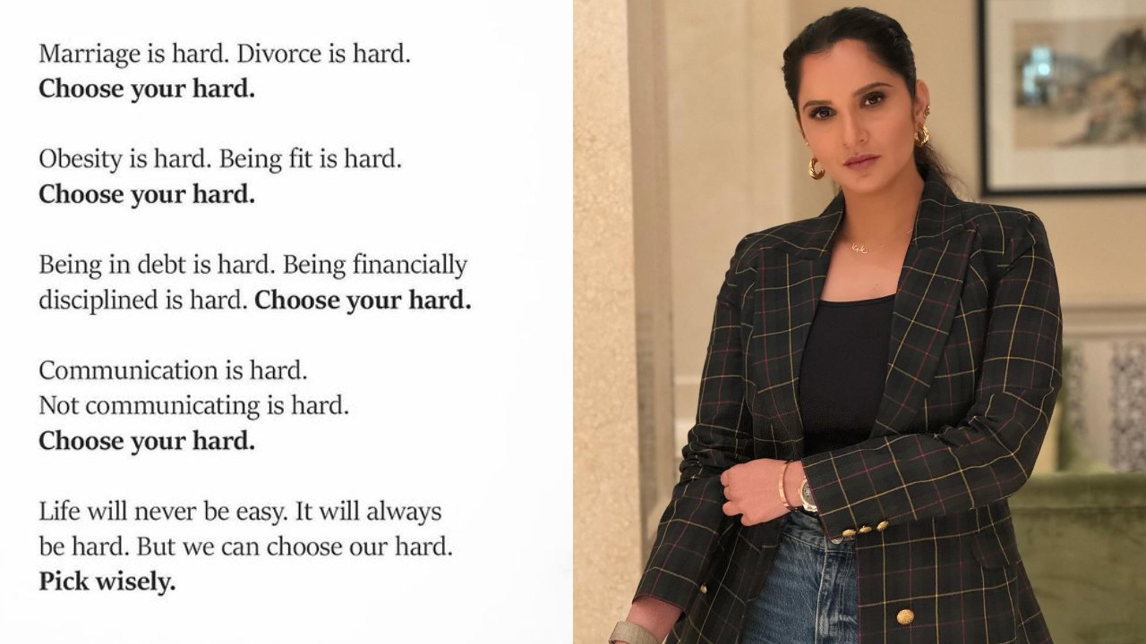 Sania Mirza Shares Cryptic Post On How Marriage And Divorce Are Equally Hard, Check Out