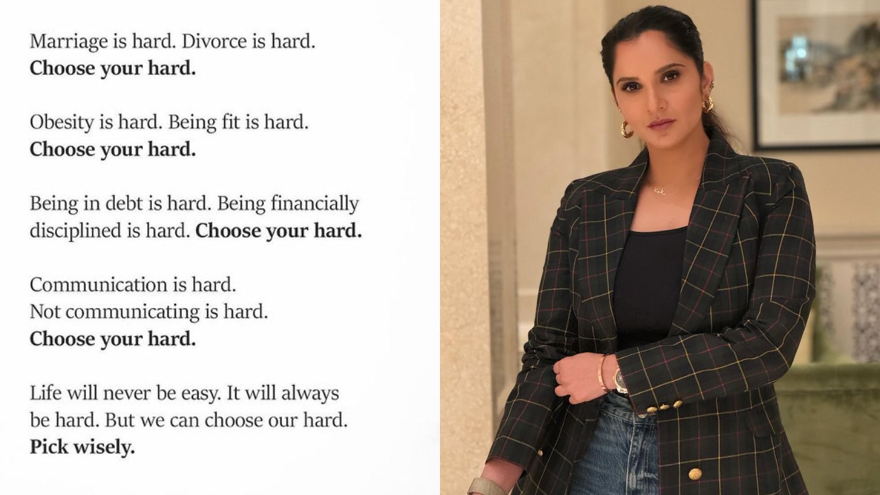 Sania Mirza Shares Cryptic Post On How Marriage And Divorce Are Equally Hard, Check Out 878875