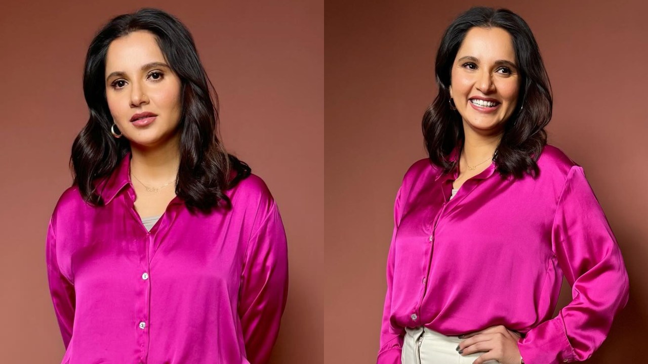 Sania Mirza’s Satin Shirt With Straight Fit Pants Is Must-have Office Look, Take Cues